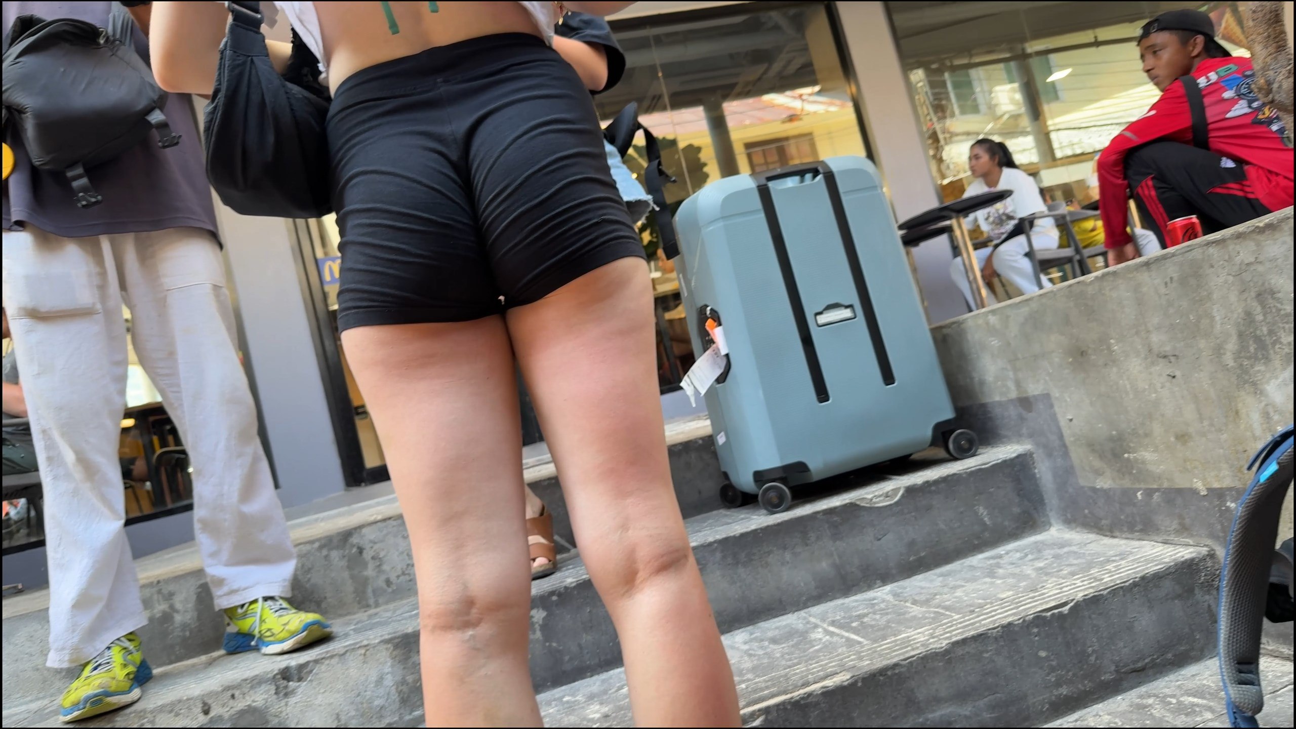 Teen Wedgie Tight Black Shorts - OC